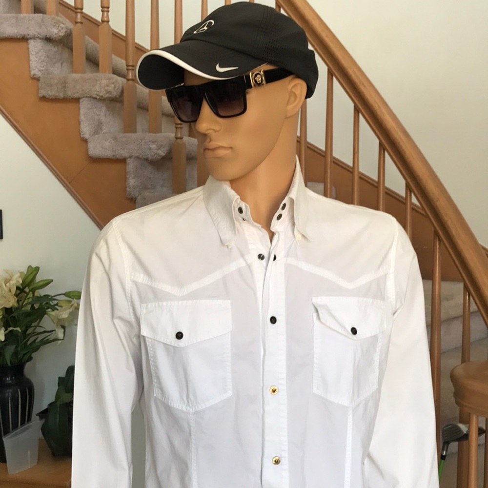 Versace 💎Men's White Shirt Long Sleeves XL /US:M